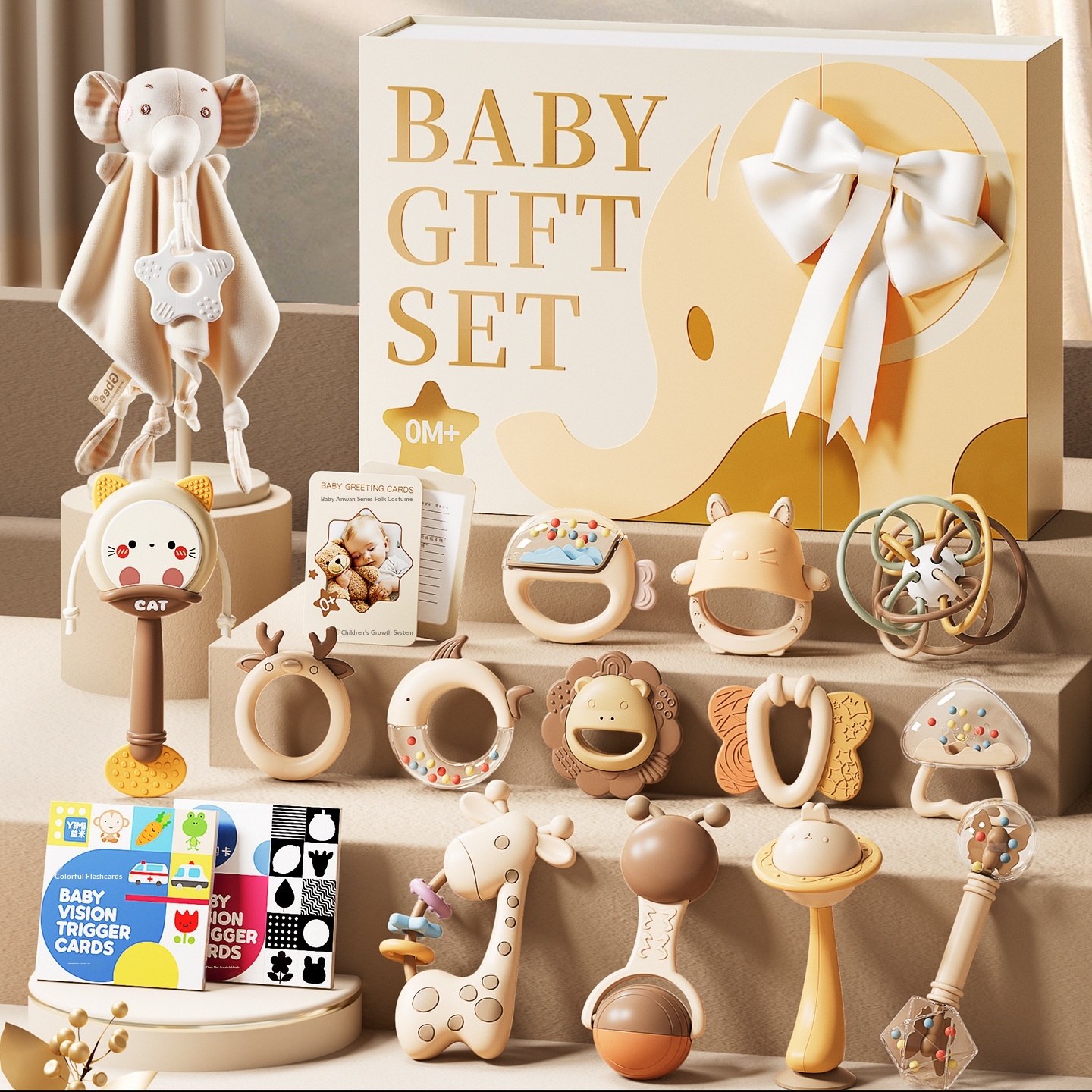 Newborn Soothing Rattle Gift Set