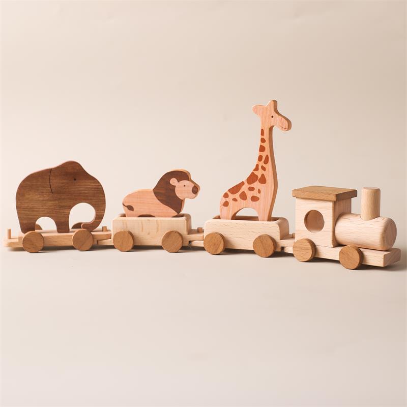 Wooden Pull-Along Block Cart