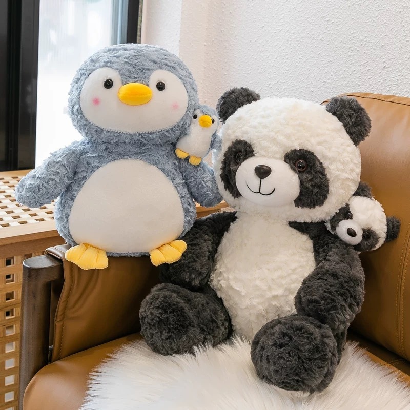 Mother & Baby Penguin Plush Set
